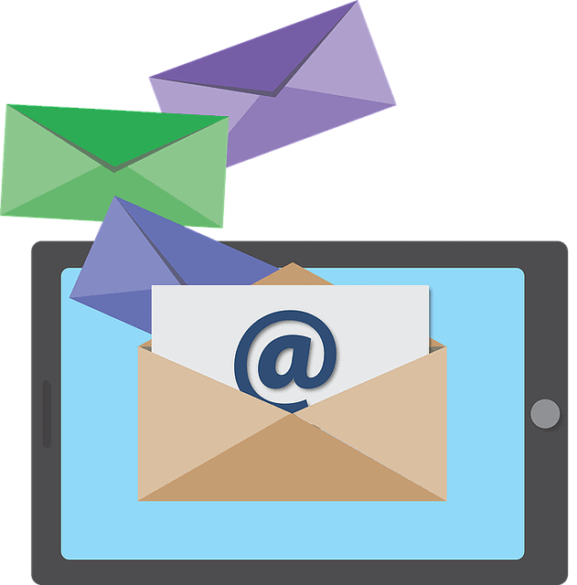Cartoon of an envelope with a large 