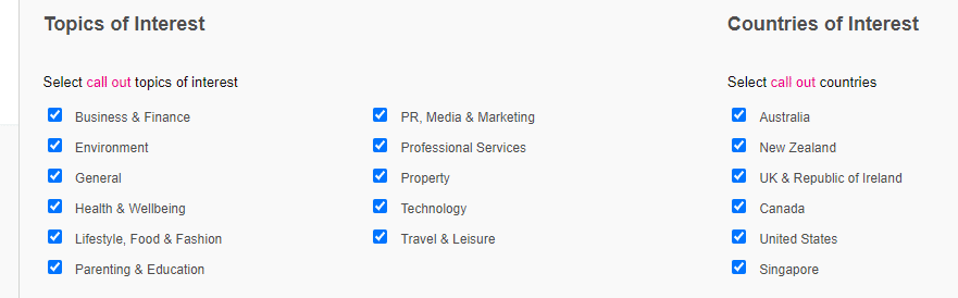 Topics of Interest