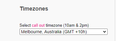 Time Zones